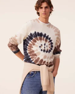 Pull Cachemire Col Rond Tie & Dye, 2 Fils
