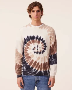 Pull Cachemire Col Rond Tie & Dye, 2 Fils