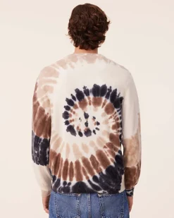 Pull Cachemire Col Rond Tie & Dye, 2 Fils