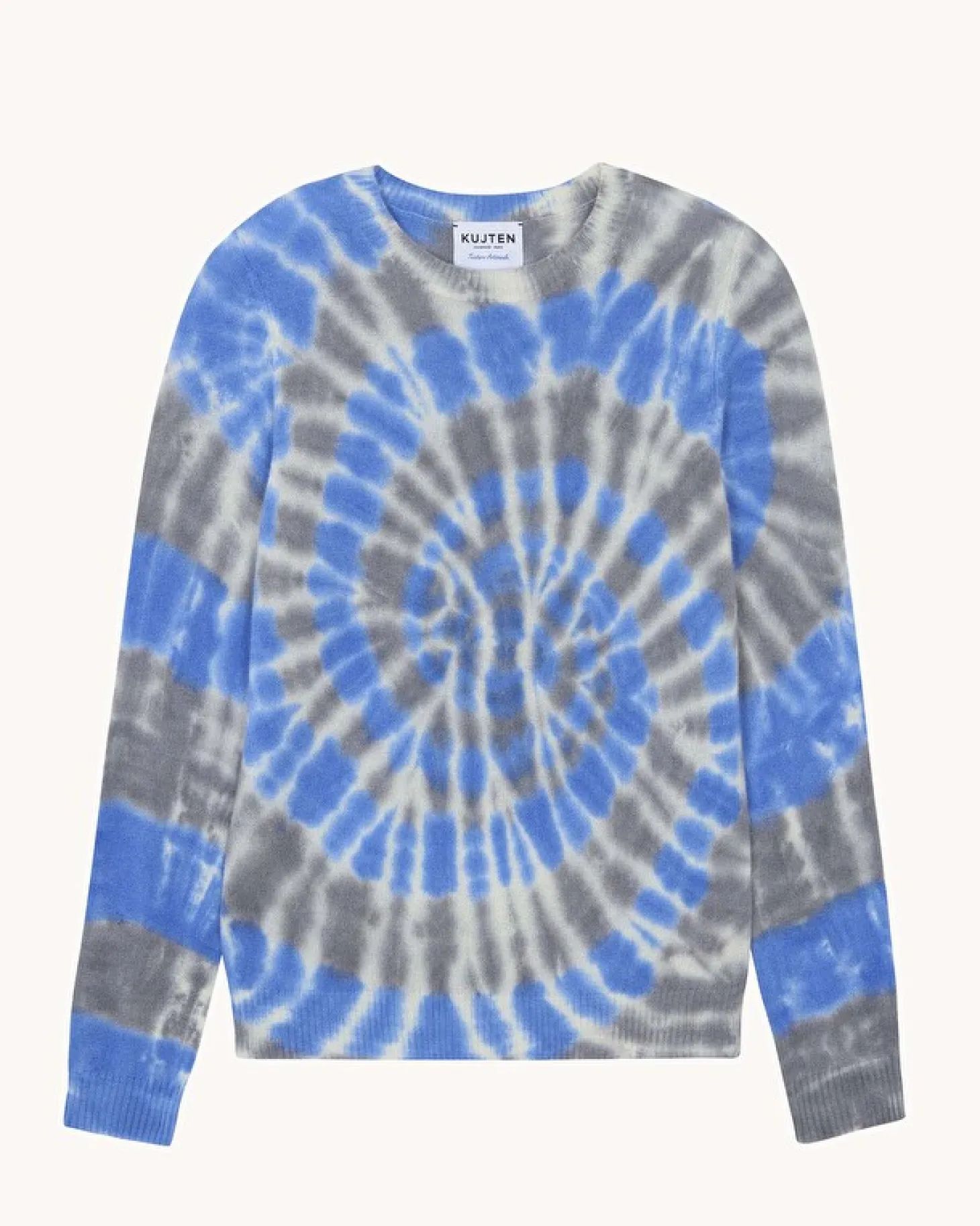 Pull Cachemire Col Rond Tie & Dye, 2 Fils