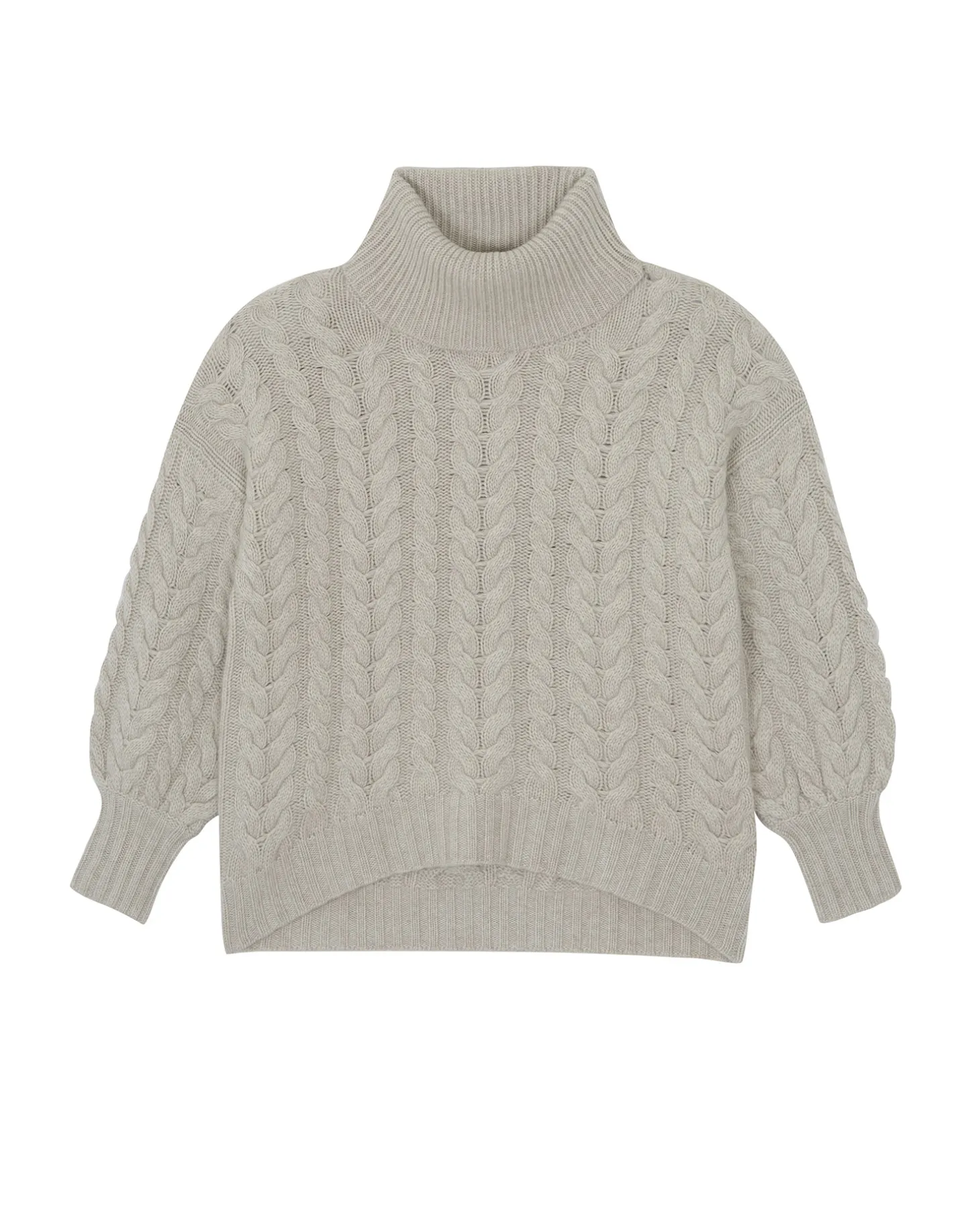 Pull Cachemire Col Roule Oversize Femme, 6 Fils