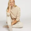 Pull Cachemire Col Roule Boutons Dores