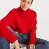 Pull Cachemire Col Roule Oversize Femme