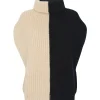 Pull Cachemire Col Roule Colorblock