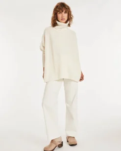 Pull Cachemire Col Roule Oversize Femme