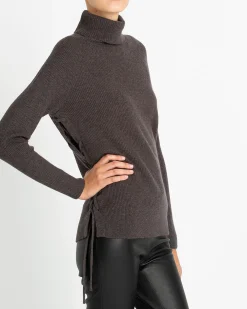 Pull Cachemire Col Roule Avec Lacets