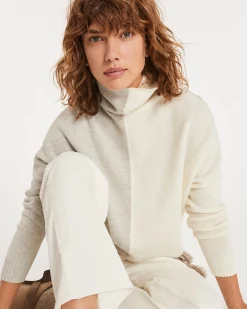 Pull Cachemire Col Roule Oversize Femme