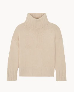 Pull Cachemire Col Roule Oversize Femme, 10 Fils