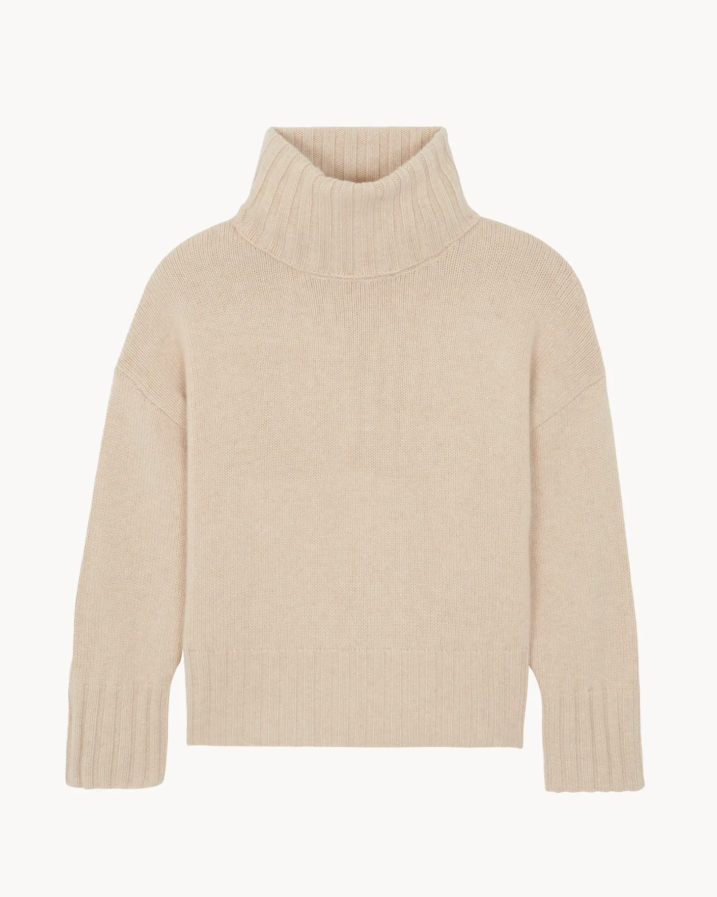 Pull Cachemire Col Roule Oversize Femme, 10 Fils