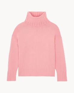 Pull Cachemire Col Roule Oversize Femme, 10 Fils