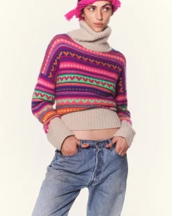 Pull Cachemire Col Roule Oversize, 8 Fils
