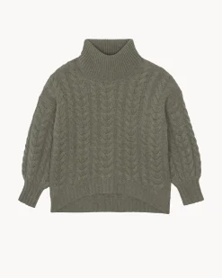 Pull Cachemire Col Roule Oversize Femme, 6 Fils