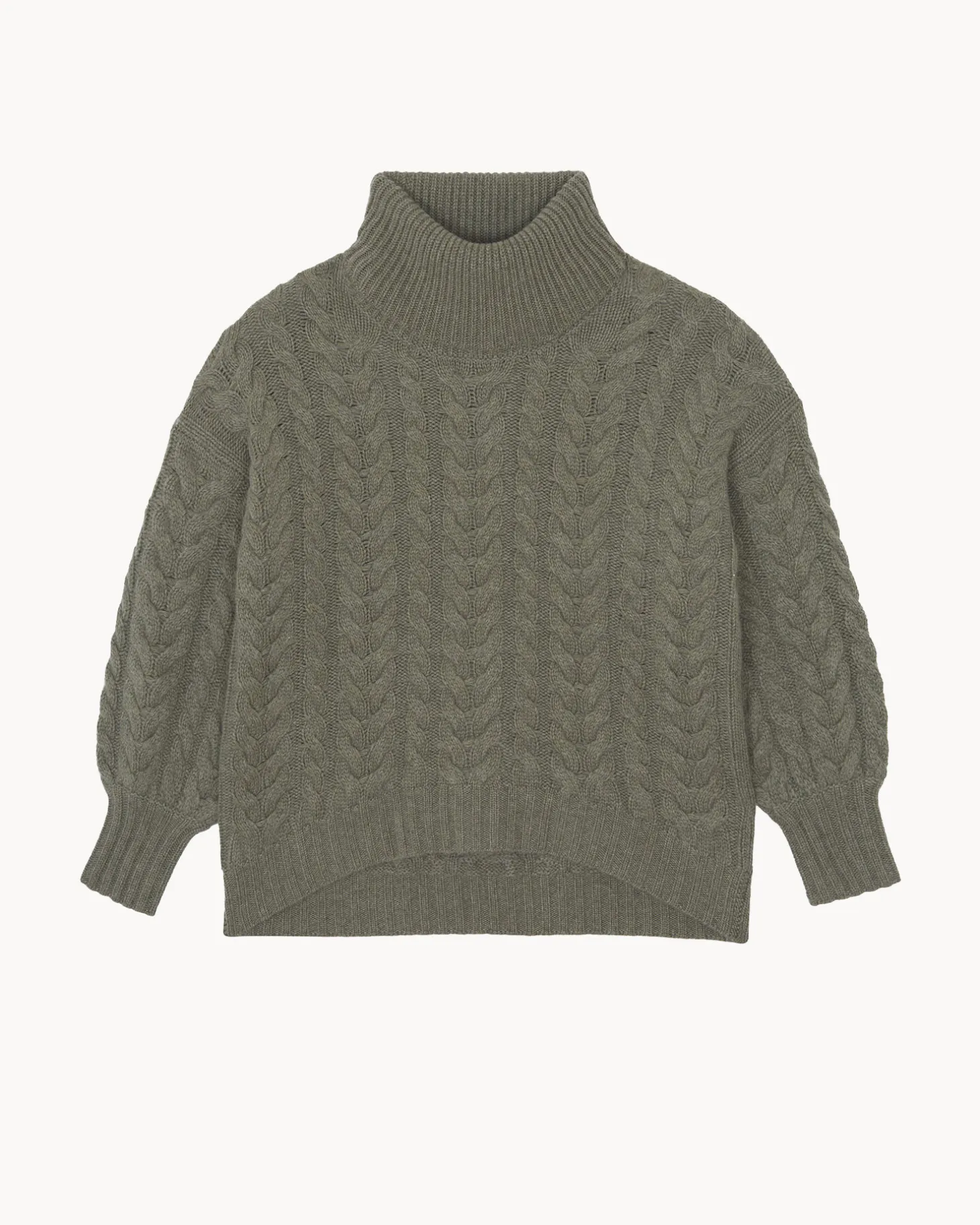 Pull Cachemire Col Roule Oversize Femme, 6 Fils