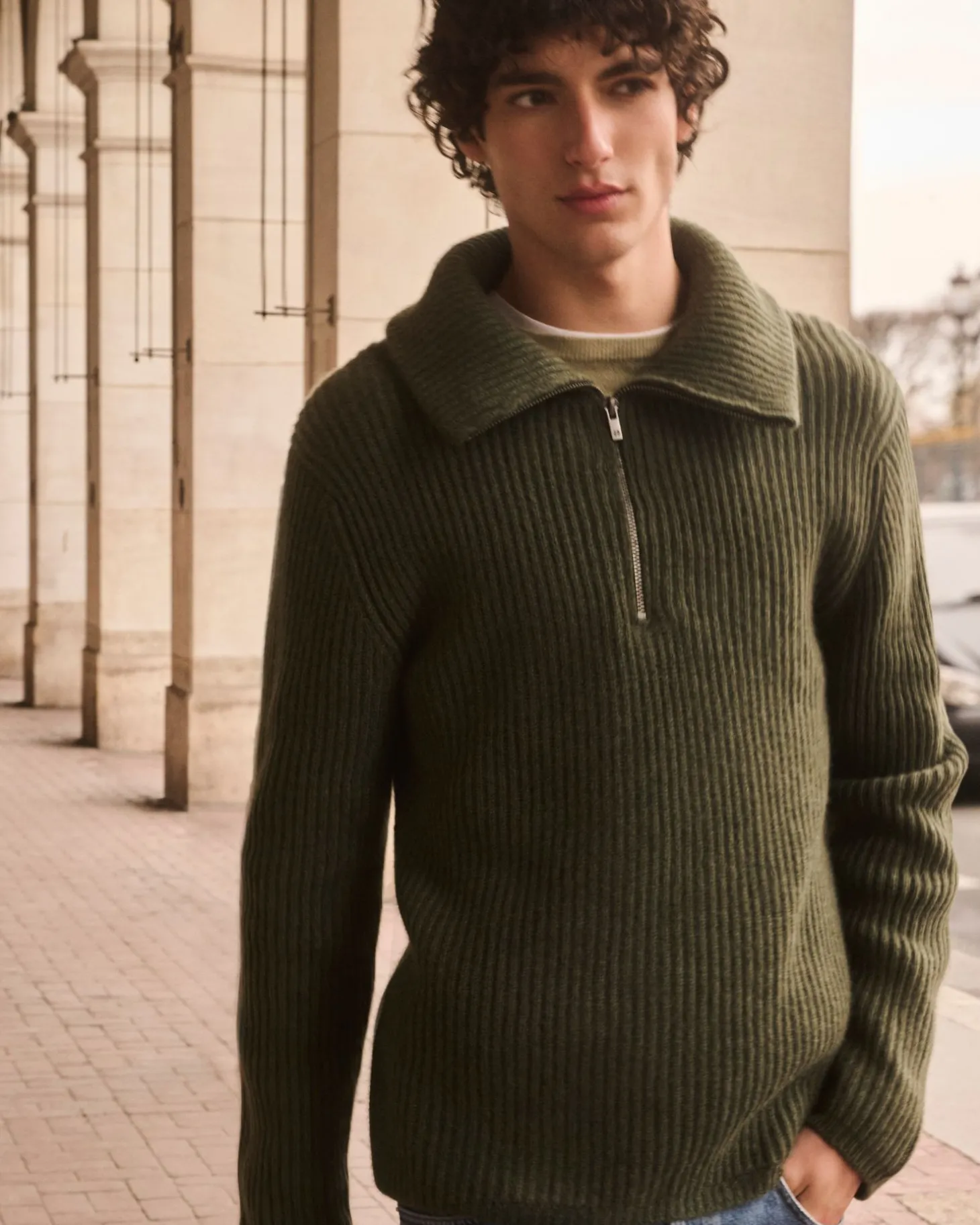 Pull Cachemire Col Roule Camionneur