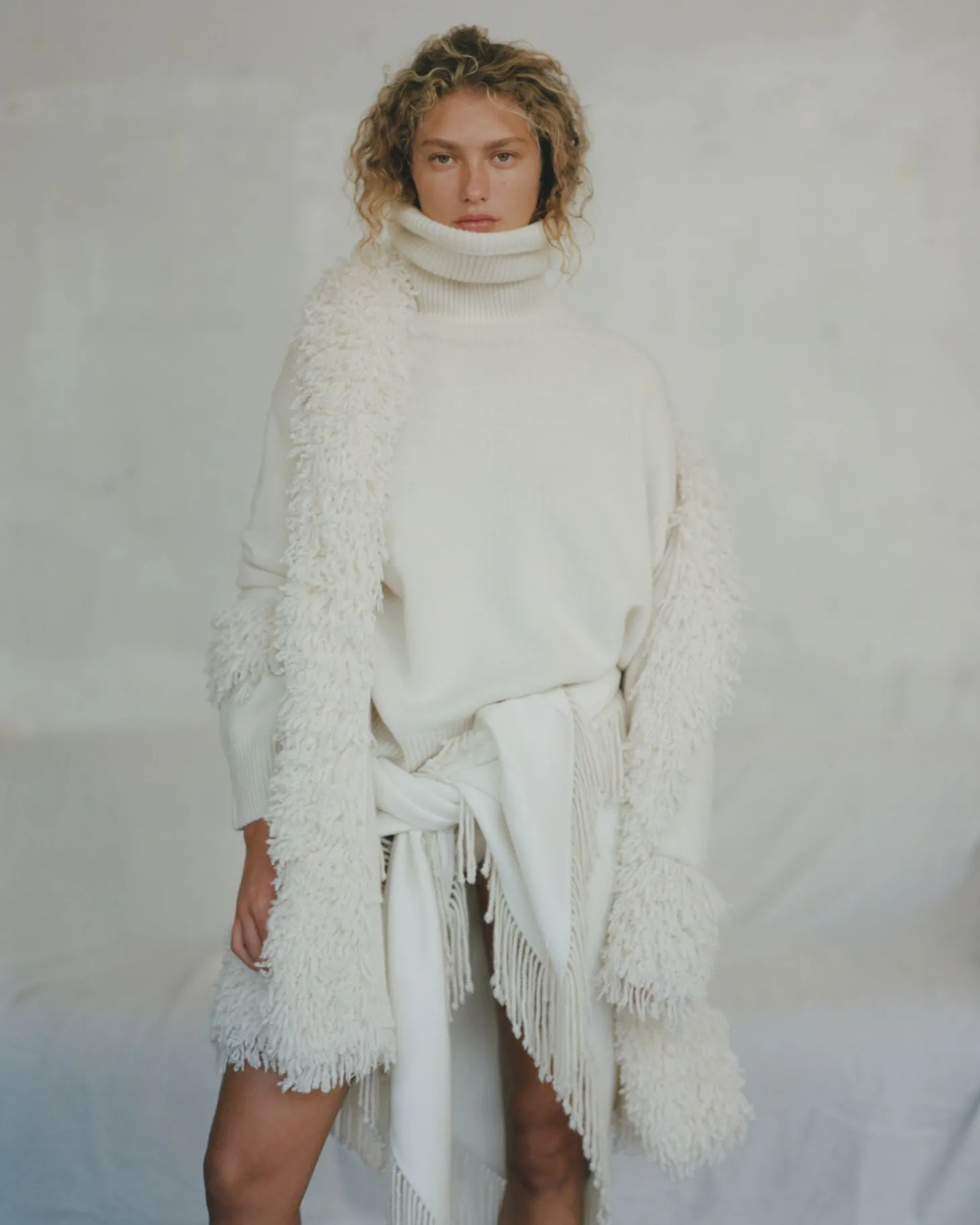 Pull Cachemire Col Roule Oversize, 8 Fils