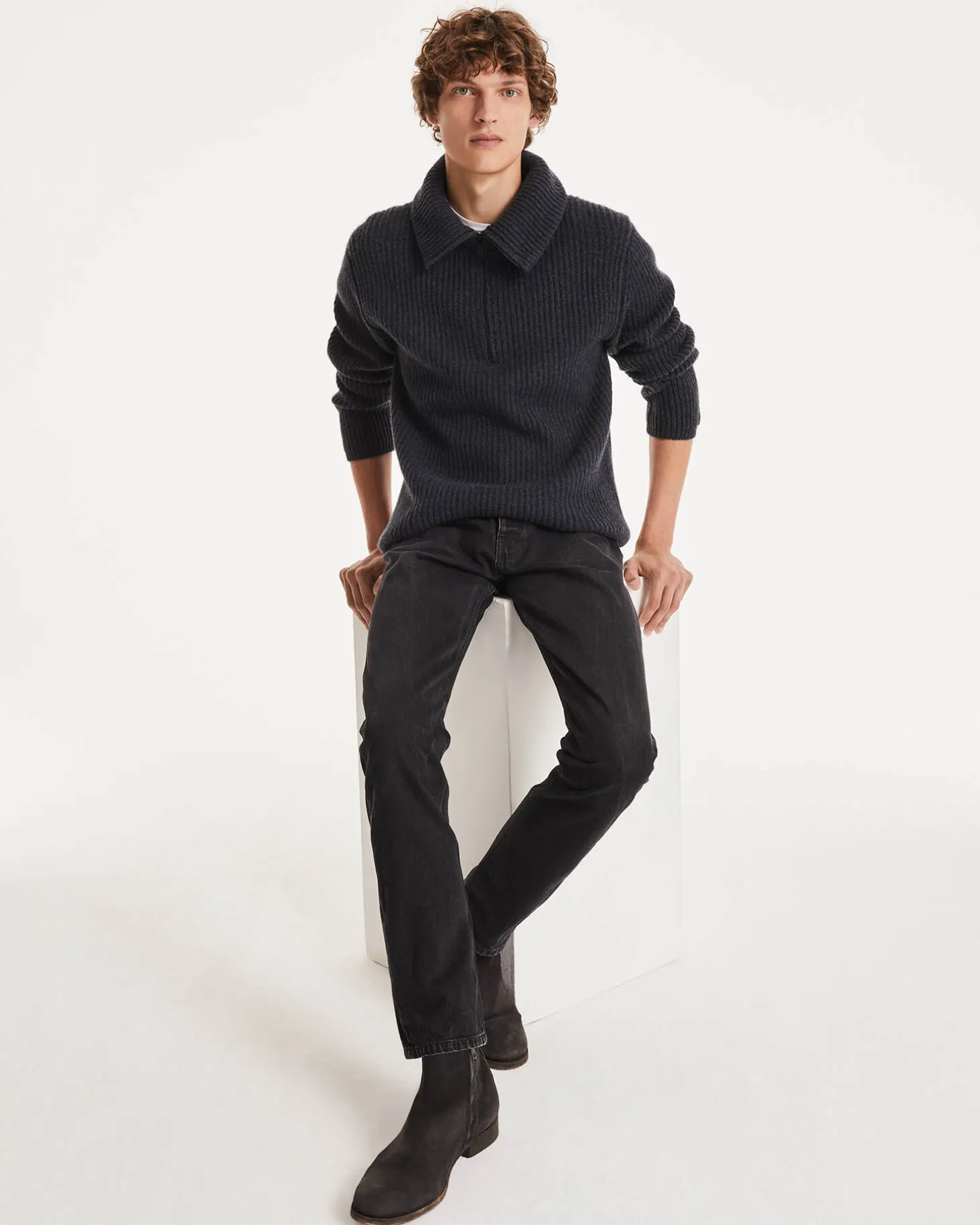 Pull Cachemire Col Roule Camionneur