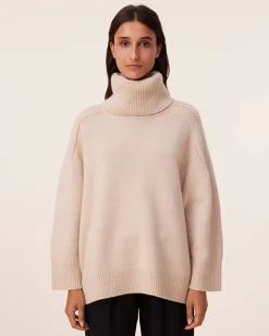 Pull Cachemire Col Roule Oversize, 8 Fils