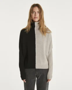 Pull Cachemire Col Roule Oversize Femme