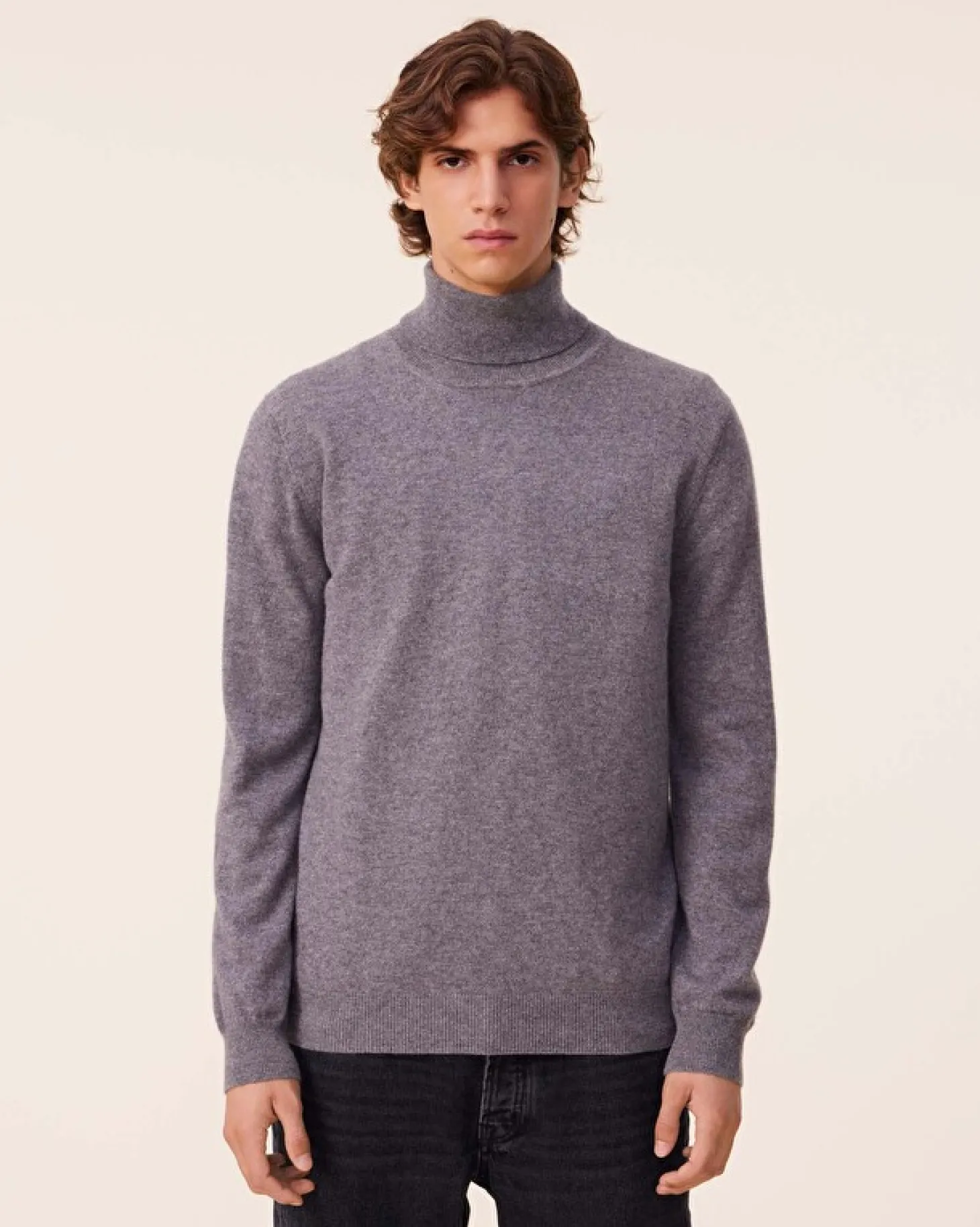 Pull Cachemire Col Roule Homme Basic