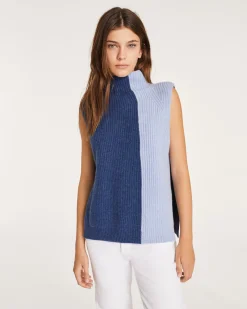 Pull Cachemire Col Roule Sans Manches