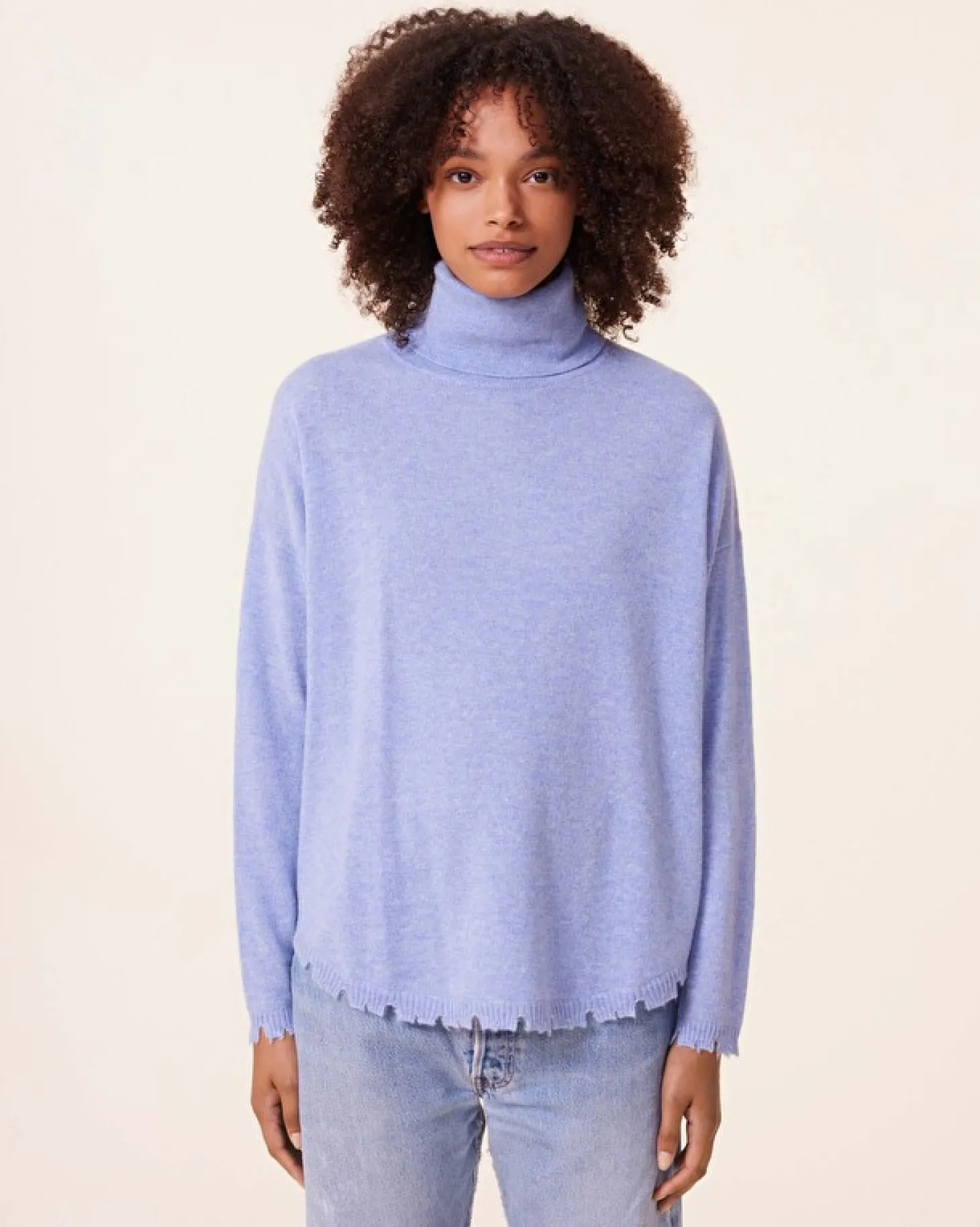 Pull Cachemire Col Roule Liquette, 2 Fils
