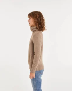 Pull Cachemire Col Roule Double Femme