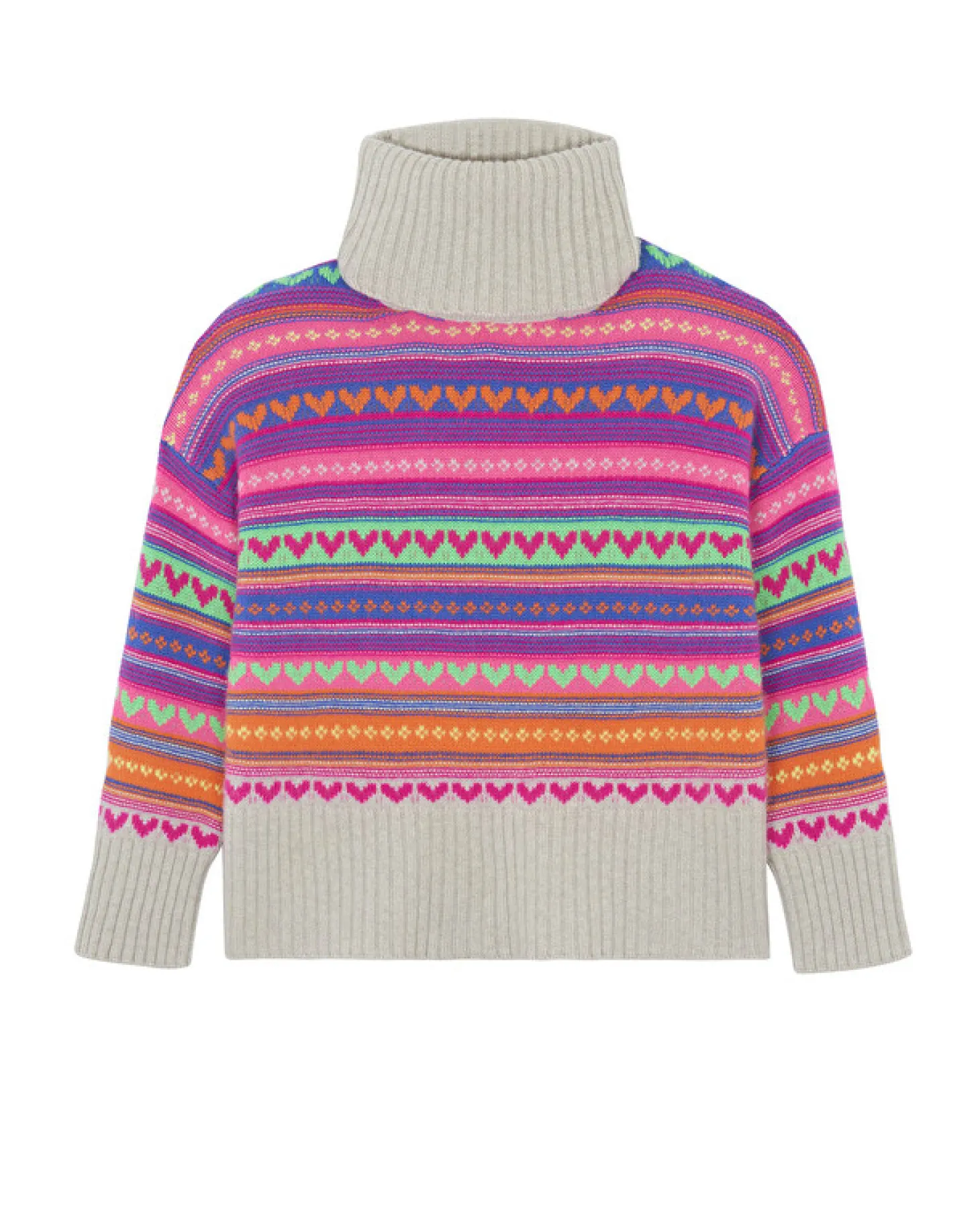 Pull Cachemire Col Roule Oversize, 8 Fils