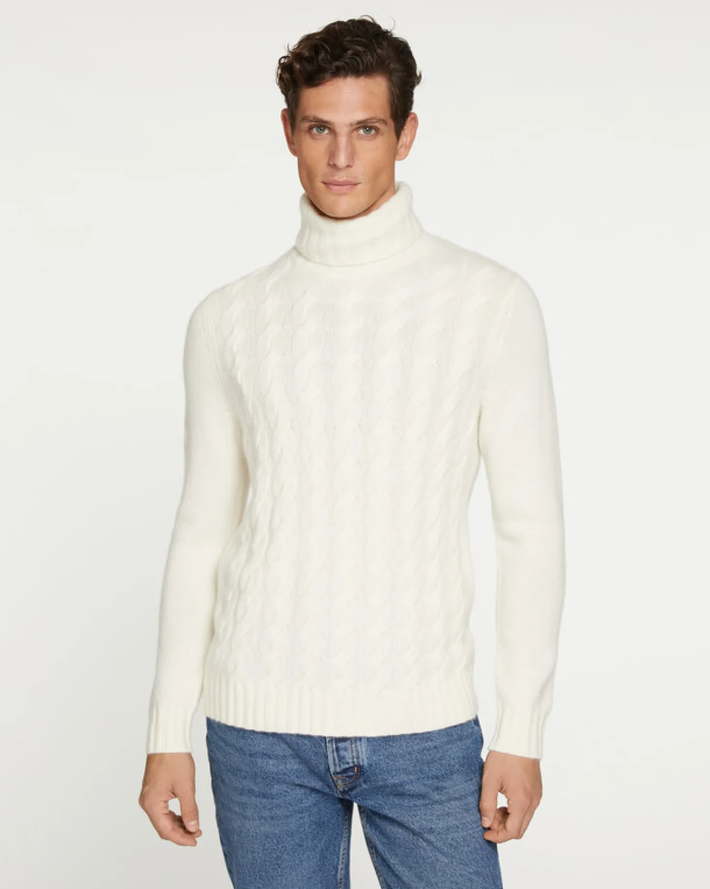 Pull Cachemire Col Roule Torsade
