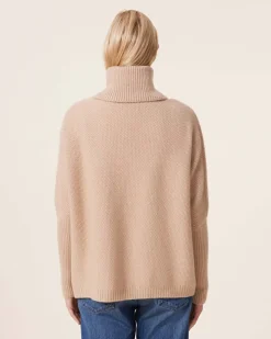Pull Cachemire Col Roule Oversize Femme, 8 Fils
