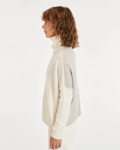 Pull Cachemire Col Roule Oversize Femme