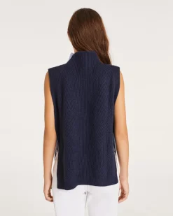 Pull Cachemire Col Roule Sans Manches