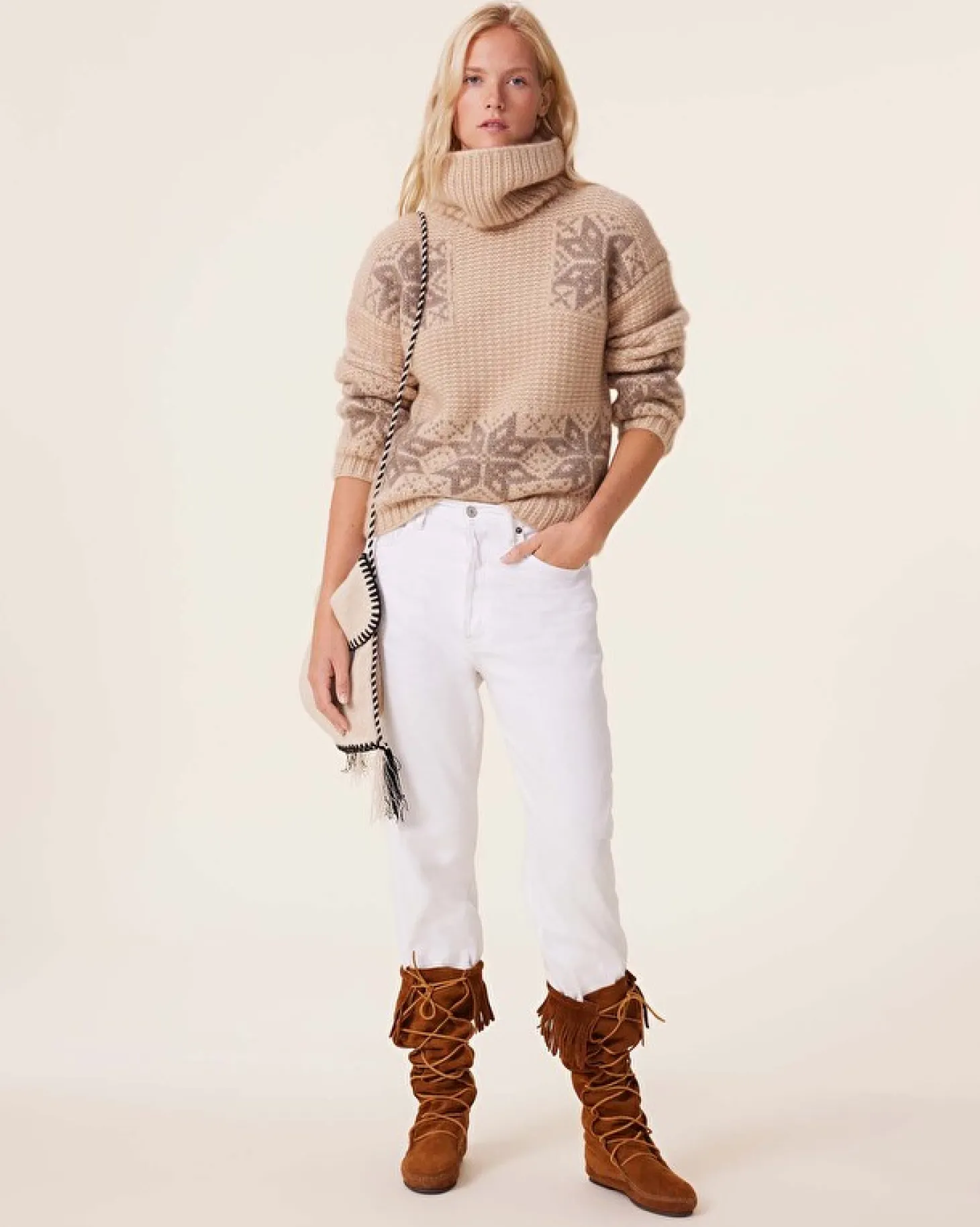 Pull Cachemire Col Roule, 10 Fils