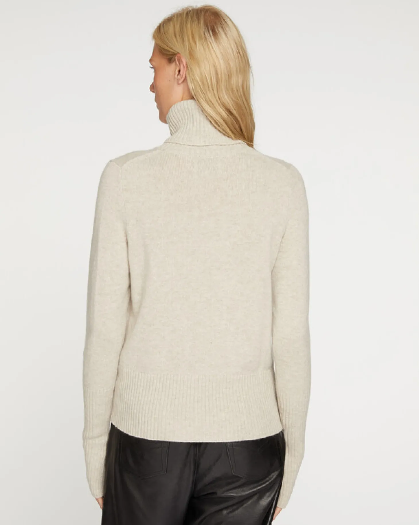 Pull Cachemire Col Roule Manches Mitaine