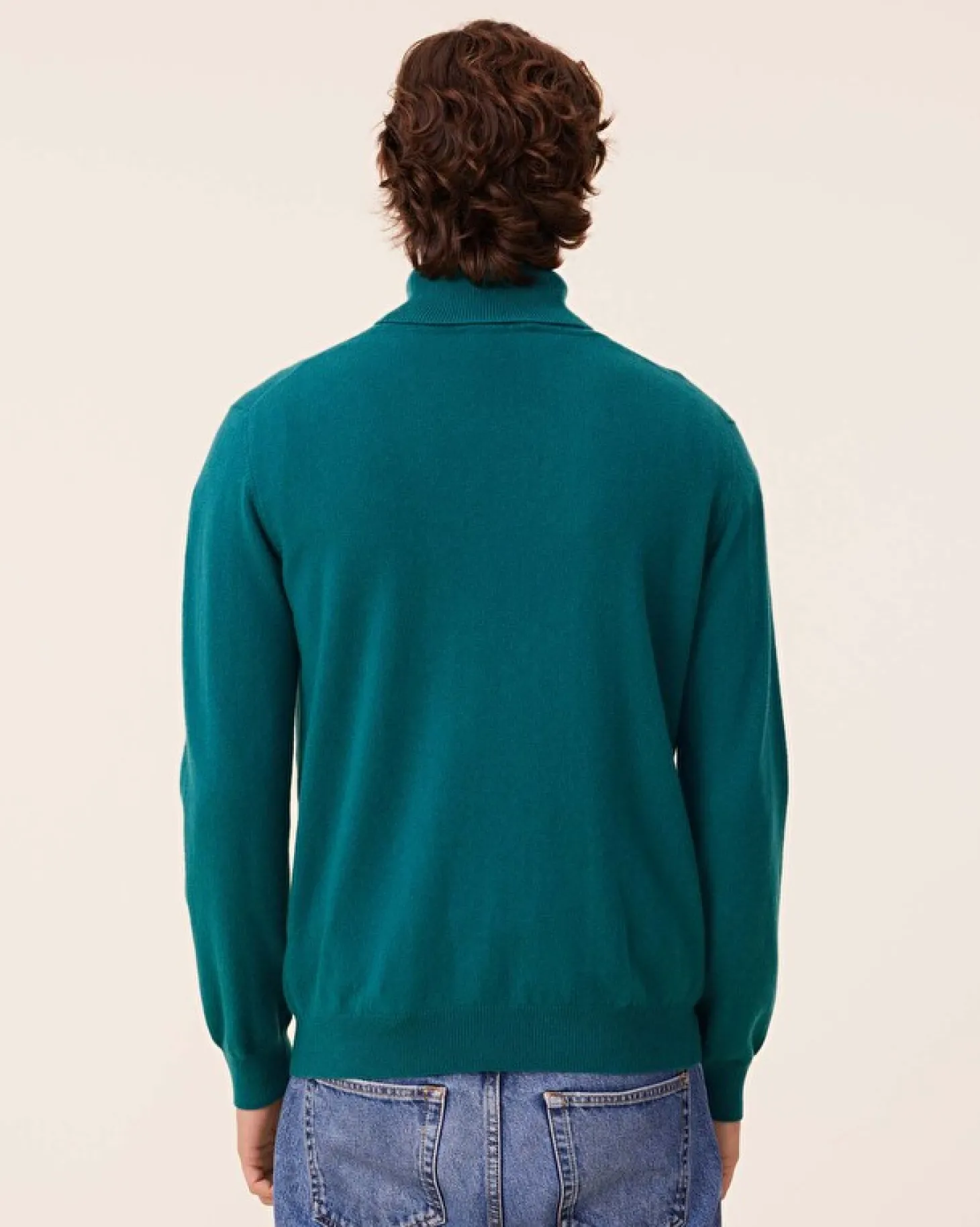 Pull Cachemire Col Roule Homme Basic, 2 Fils