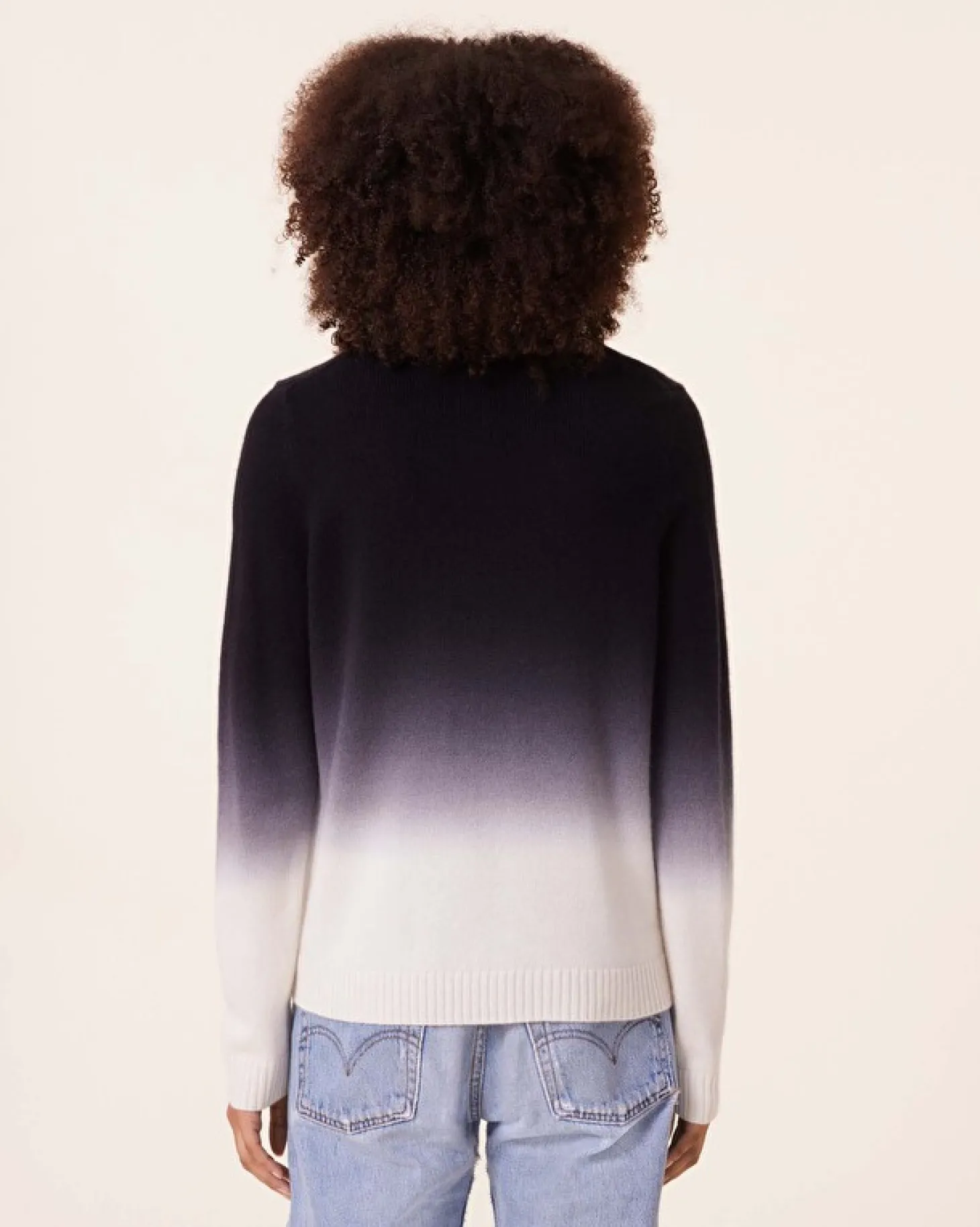Pull Cachemire Col Roule Dip Dye, 4 Fils