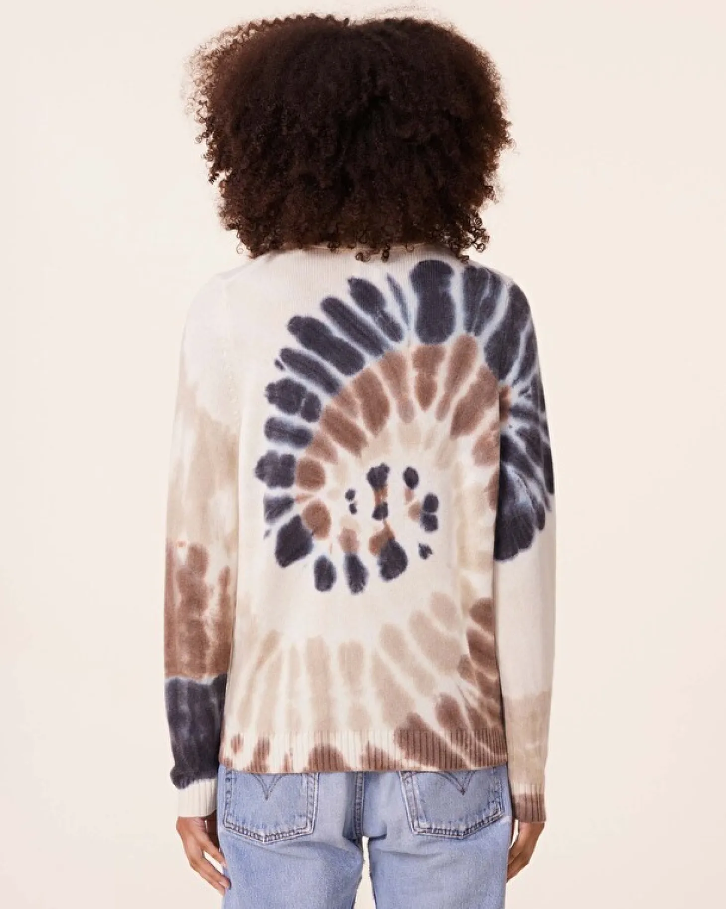 Pull Cachemire Col Roule Tie & Dye, 4 Fils