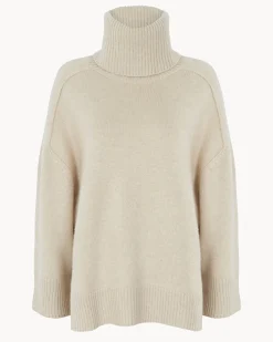 Pull Cachemire Col Roule Oversize, 8 Fils