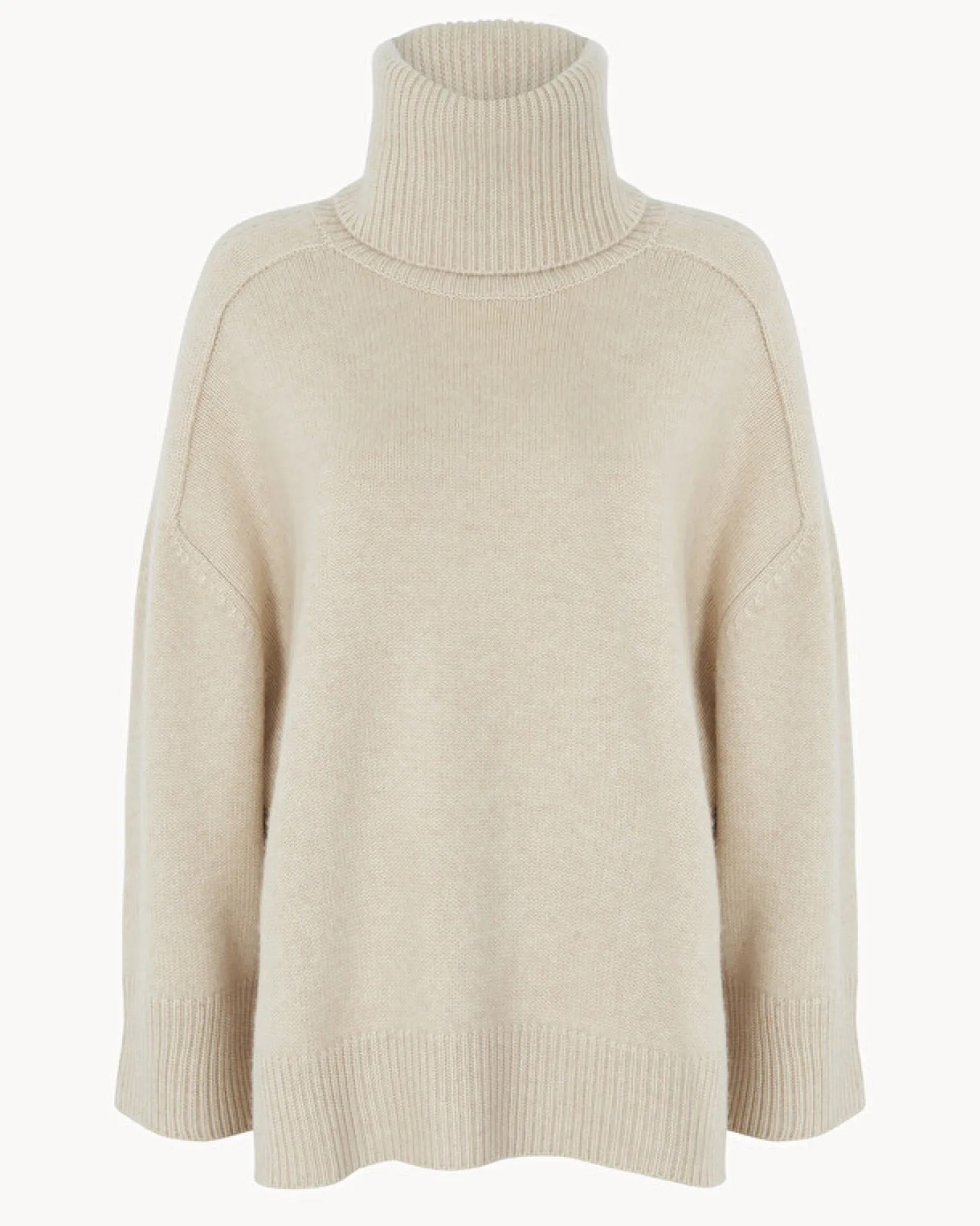 Pull Cachemire Col Roule Oversize, 8 Fils
