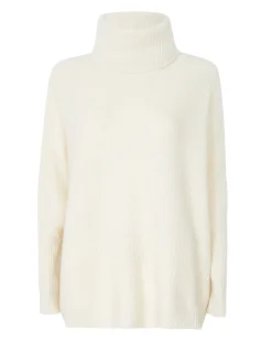 Pull Cachemire Col Roule Oversize Femme