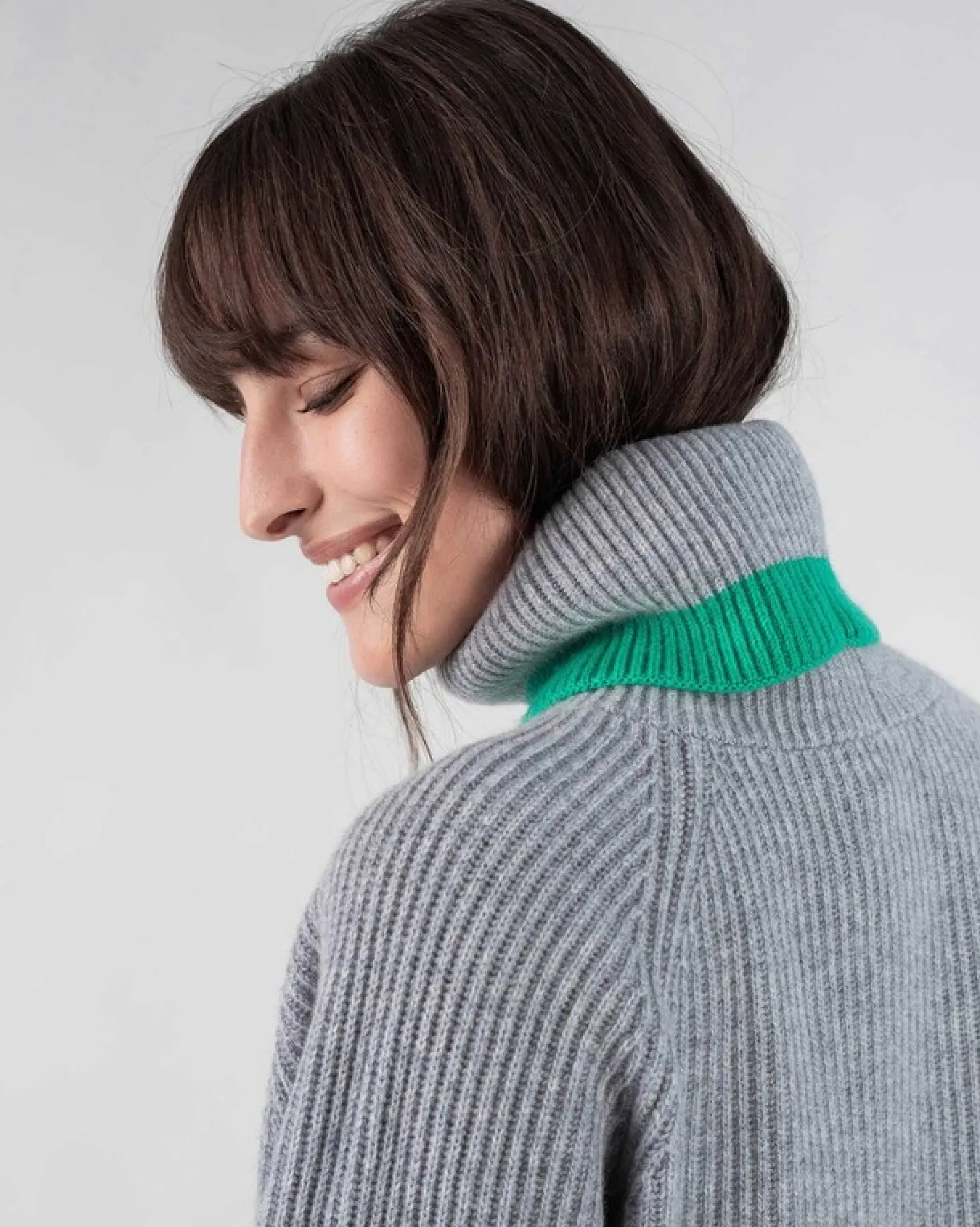 Pull Cachemire Col Roule Raglan