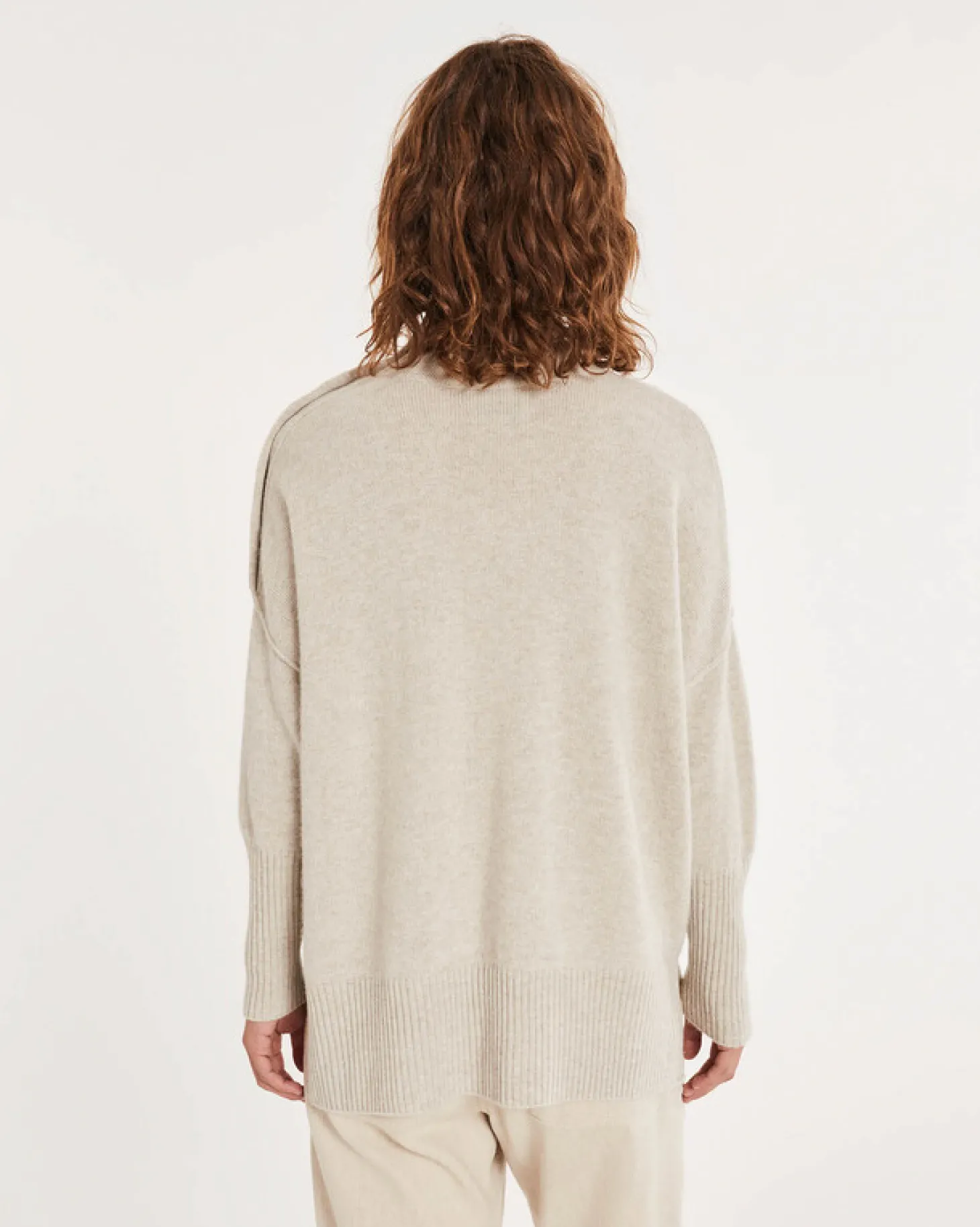 Pull Cachemire Col Roule Boutons Gold
