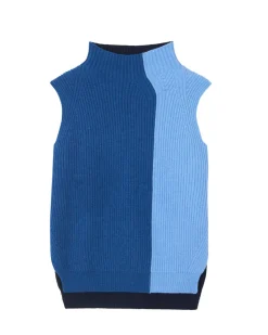 Pull Cachemire Col Roule Sans Manches