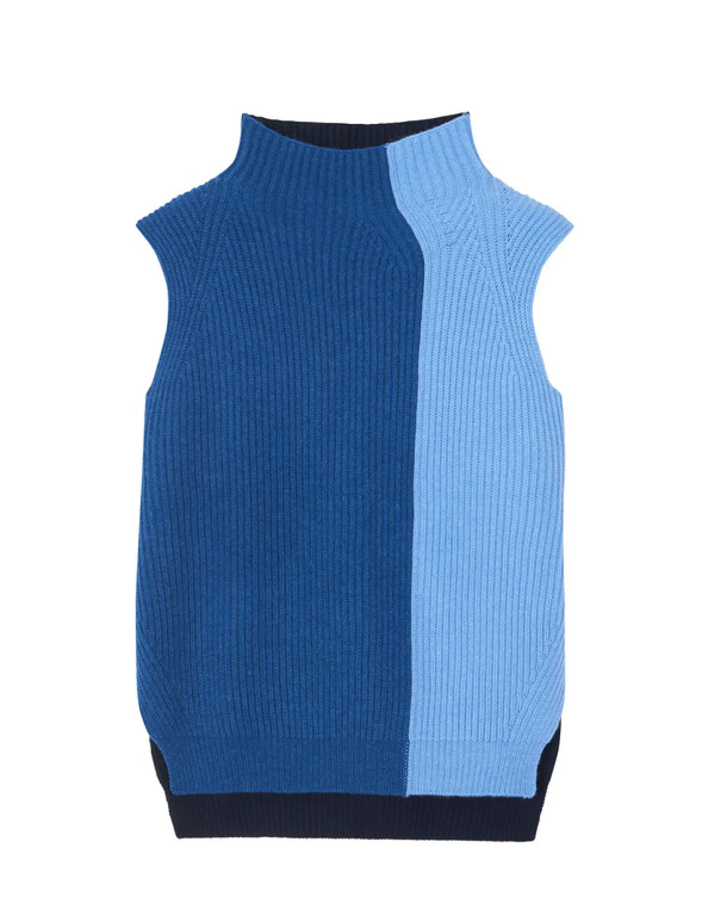 Pull Cachemire Col Roule Sans Manches