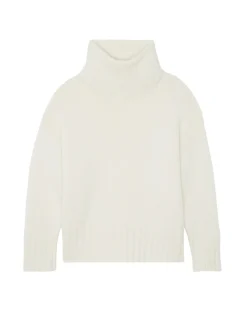 Pull Cachemire Col Roule Oversize Femme, 10 Fils