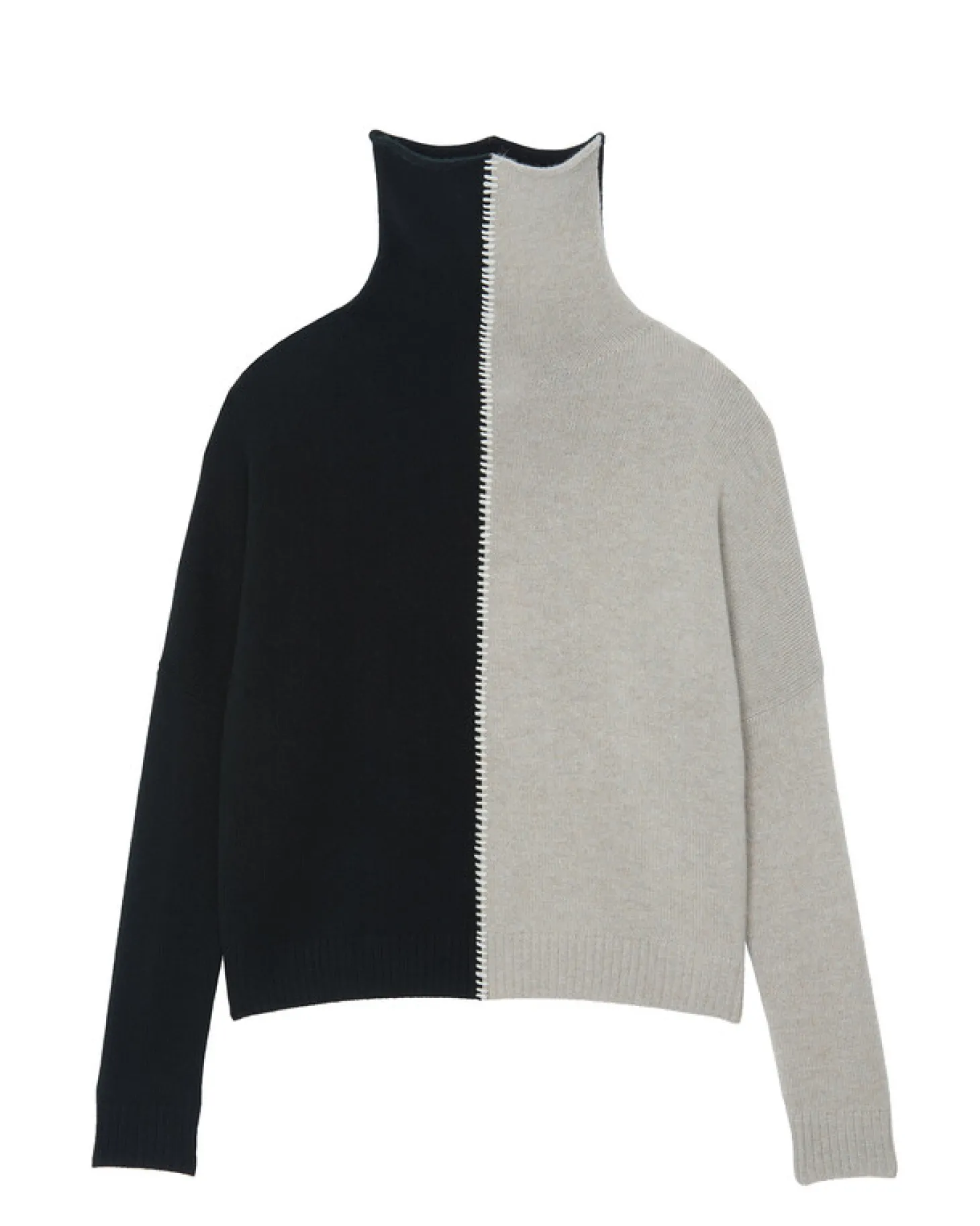 Pull Cachemire Col Roule Oversize Femme