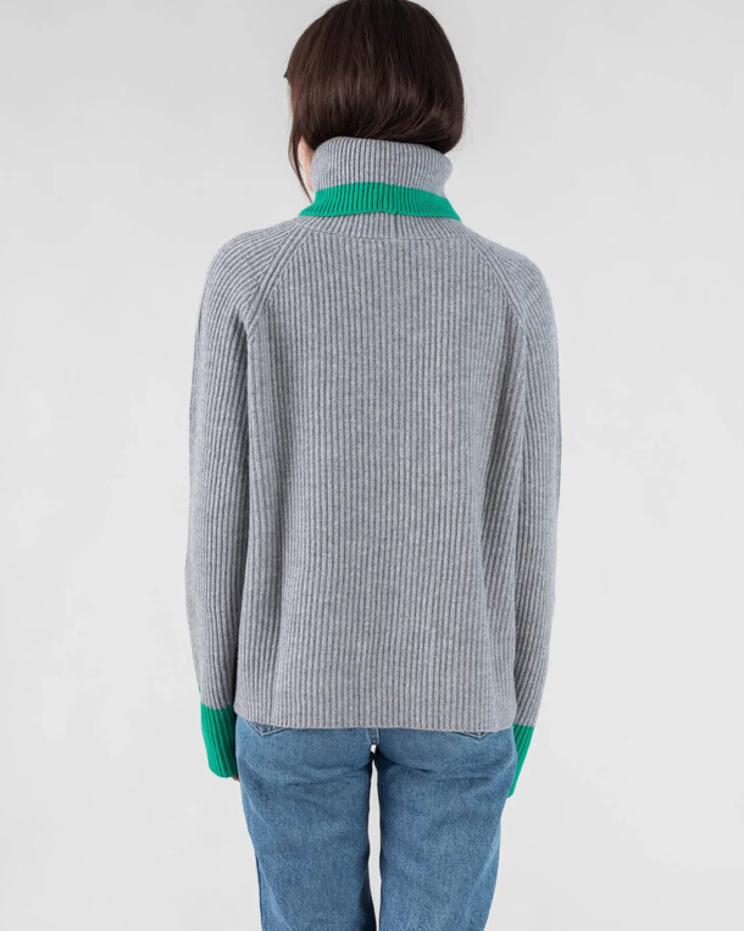 Pull Cachemire Col Roule Raglan
