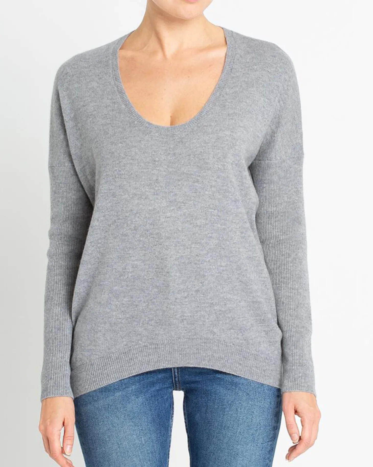 Pull Cachemire Col U Oversize