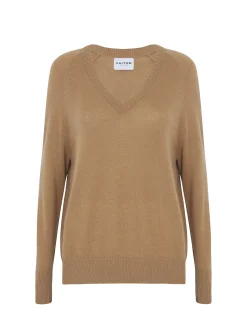 Pull Cachemire Col V, 2 Fils