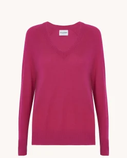Pull Cachemire Col V, 2 Fils
