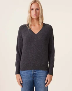 Pull Cachemire Col V, 2 Fils